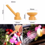 Set 2 capace de sticla pentru irigat florile Flippy, stropitoare si teava, practic si usor de utilizat, portabil, reutilizabil, 8 x 7.5 cm, galben - imagine 6