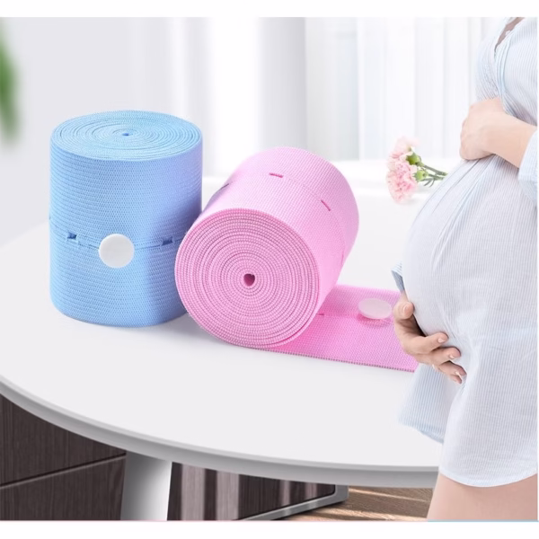 Set 2 Centuri de Monitorizare a Ritmului Cardiac Fetal, Flippy, Material Moale si Elastic, 6 x 130 cm, Albastru/Roz - imagine 3