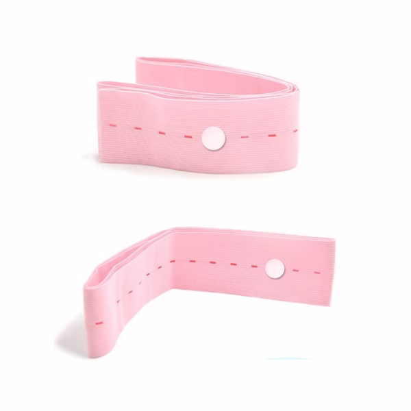 Set 2 Centuri de Monitorizare a Ritmului Cardiac Fetal, Flippy, Material Moale si Elastic, 6 x 130 cm, Roz - imagine 5