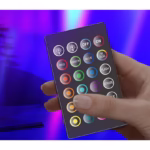 Set 2 Lampi de Birou, Flippy, RGB Colorat, 28 LED, Putere 5V, Telecomanda cu 24 de Taste, Cablu USB, Negru, 25.5x4x3.5cm - imagine 8