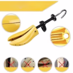 Set 2 Sanuri/Calapoade Reglabile Flippy, Alungit si Largit Pantofi, Marimea 30-36, Universal, Arc, ABS Premium, Galben - imagine 8