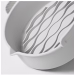 Set 2 tavi din silicon ecologic pentru air fryer Flippy, temperatura maxima 230 grade, reutilizabile, reciclabile, cu manere anti-alunecare, fund antiaderent, 18.7 x 19.5 x 7 cm, gri - imagine 6