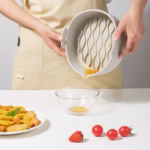 Set 2 tavi din silicon ecologic pentru air fryer Flippy, temperatura maxima 230 grade, reutilizabile, reciclabile, cu manere anti-alunecare, fund antiaderent, 18.7 x 19.5 x 7 cm, gri - imagine 9