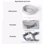 Set 2 tavi din silicon ecologic pentru air fryer Flippy, temperatura maxima 230 grade, reutilizabile, reciclabile, cu manere anti-alunecare, fund antiaderent, 18.7 x 19.5 x 7 cm, gri - imagine 10