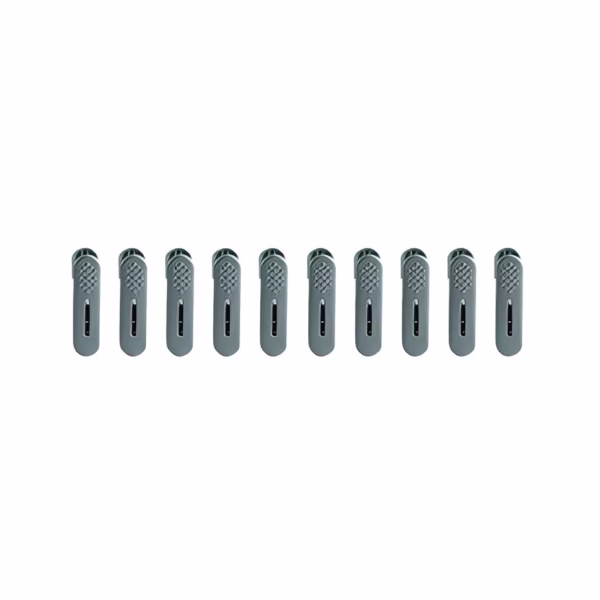 Set 10 de Cleme pentru Haine, Flippy, de Prindere pentru Pantaloni, Atasabile la Umerase, 1.6x2.3x6.35 cm, Verde - imagine 1