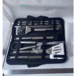Set 20 Ustensile pentru Gratar, Flippy, din Otel Inoxidabil, Geanta Oxford, Argintiu - imagine 2