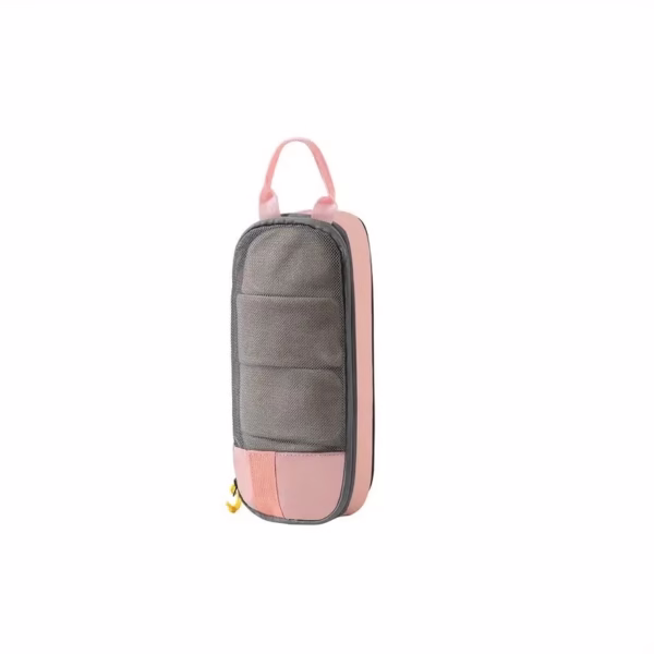 Set 3 Genti de Calatorie Flippy, Pentru Depozitare, Compresibile, 3 Dimensiuni, Mic, Mediu, Mare, Impermeabile, Fermoar Dublu, Roz - imagine 3