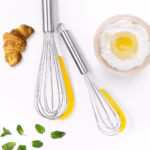 Set 3 ustensile pentru bucatarie Flippy, 2 teluri, un separator oua, inox/silicon, Galben - imagine 4