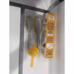 Set 3 ustensile pentru bucatarie Flippy, 2 teluri, un separator oua, inox/silicon, Galben - imagine 6