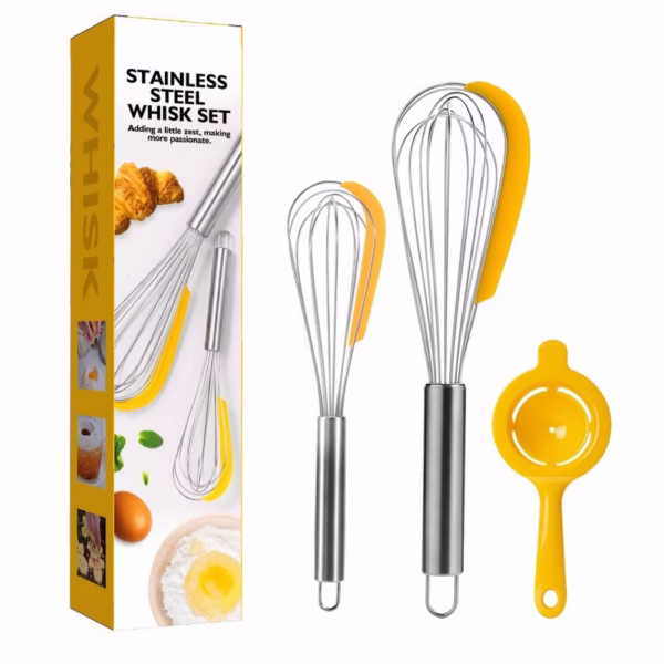set-3-ustensile-pentru-bucatarie-flippy-2-teluri-un-separator-oua-inox-silicon-galben-main-647752c477fc8 Set 3 ustensile pentru bucatarie Flippy, 2 teluri, un separator oua, inox/silicon, Galben - imagine 1