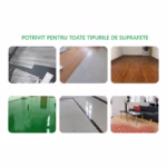 Set 36 Placi Autoadezive pentru Pardoseala, Flippy, din PVC, Impermeabil, Ignifug, Usor de Curatat, Dimensiune Placa 91.44 x 15.24 cm, Grosime 1.5 mm, Acoperire 5 m2, Model 15, Gri - imagine 4