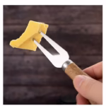 Set 4 cutite pentru branza Flippy, din otel inoxidabil, maner din lemn de salcam, pentru branza sau unt, 15 x 6.3 x 3 cm, argintiu - imagine 4