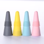 Set 4 dopuri reutilizabile din silicon Flippy, pentru sticle de vin, bautura, multicolor - imagine 2