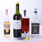 Set 4 dopuri reutilizabile din silicon Flippy, pentru sticle de vin, bautura, multicolor - imagine 4