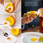 Set 4 forme pentru oua posate Flippy, din silicon rezistent la temperatura mare, usor de utilizat, multicolor - imagine 5