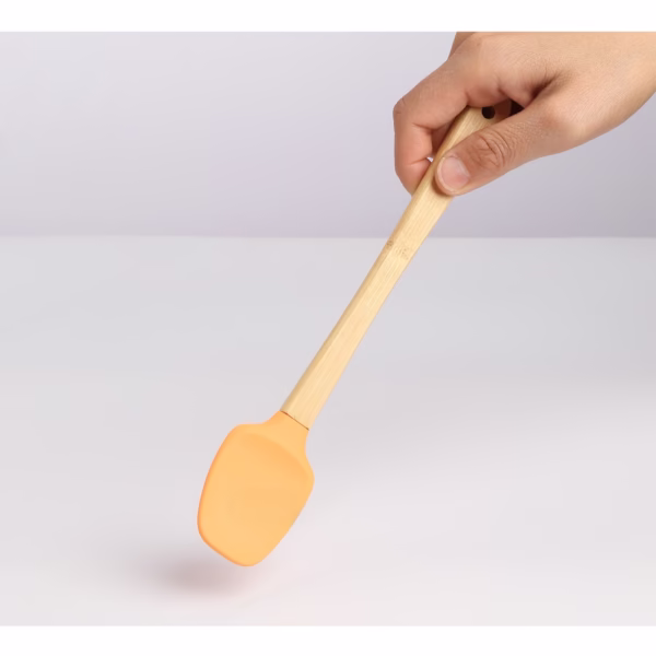 Set 5 Mini Spatule de Silicon Flippy, pensula, Stejar, Multicolor - imagine 4