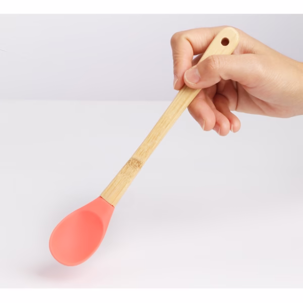 Set 5 Mini Spatule de Silicon Flippy, pensula, Stejar, Multicolor - imagine 5