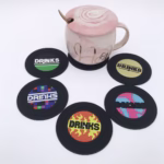 Set 5 Suporturi pentru Pahare, Filppy, din PVC, Diametru 9 cm, Rezistent la Caldura, Multicolor - imagine 7