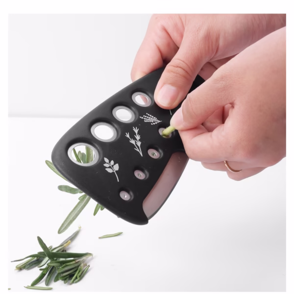 Set 6 in 1 mini ustensile bucatarie Flippy, taietor pizza, cutit, curatator, razatoare, desfacator, presa usturoi, manere din ABS, lame ascutite din otel inoxidabil, 7.1 x 12.9 x 4.8 cm,  negru - imagine 7