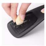 Set 6 in 1 mini ustensile bucatarie Flippy, taietor pizza, cutit, curatator, razatoare, desfacator, presa usturoi, manere din ABS, lame ascutite din otel inoxidabil, 7.1 x 12.9 x 4.8 cm,  negru - imagine 8