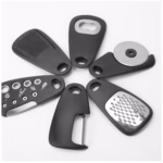 Set 6 in 1 mini ustensile bucatarie Flippy, taietor pizza, cutit, curatator, razatoare, desfacator, presa usturoi, manere din ABS, lame ascutite din otel inoxidabil, 7.1 x 12.9 x 4.8 cm,  negru - imagine 10
