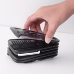 Set 6 in 1 mini ustensile bucatarie Flippy, taietor pizza, cutit, curatator, razatoare, desfacator, presa usturoi, manere din ABS, lame ascutite din otel inoxidabil, 7.1 x 12.9 x 4.8 cm,  negru - imagine 14