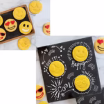 Set 7 Forme de Prajituri, Flippy, Model Emoticoane Smiley Face, Diferite Expresii, 7.7 x 1.5 cm, din PP, Verde - imagine 3