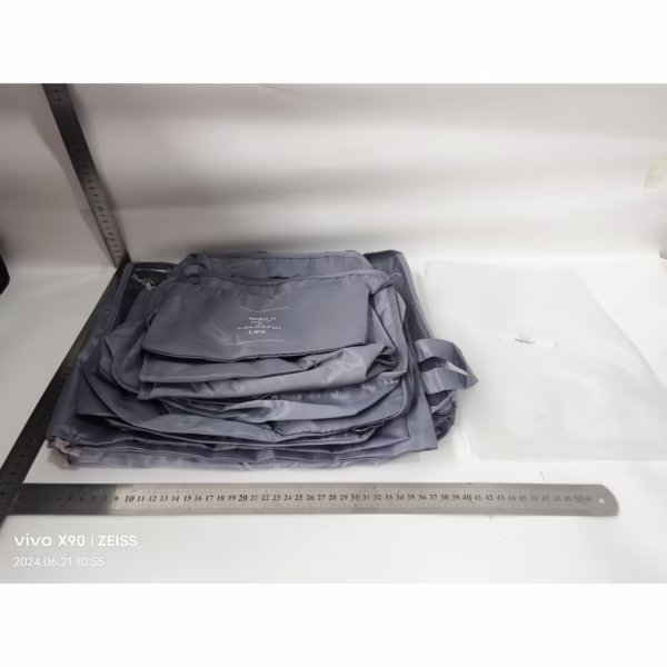 Set 8 huse organizare bagaj Flippy, material poliester, impermeabil, cu fermoar, pentru calatorii sau dulap, sac pentru pantofi inclus, pliabil, gri - imagine 6
