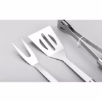 Set 9 Ustensile pentru Gratar, Flippy, din Otel Inoxidabil, Geanta Oxford, Argintiu - imagine 6