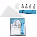 Set Accesorii Decorare Prajituri si Torturi, Flippy, 5 Capete pentru Modele, 21.7x18.8 cm, Ustensila Manuala pentru Ornare, Albastru - imagine 7