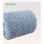 Set de Curatenie, Flippy, Mop si Galeata, Capacitate 5.7 l, 4 Rezerve Microfibra Incluse, Plastic, Utilizare Umeda/Uscata, Stoarcere Fara Maini, Albastru/Alb - imagine 4