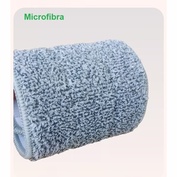 Set de Curatenie, Flippy, Mop si Galeata, Capacitate 5.7 l, 4 Rezerve Microfibra Incluse, Plastic, Utilizare Umeda/Uscata, Stoarcere Fara Maini, Albastru/Alb - imagine 4