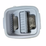 Set de Curatenie, Flippy, Mop si Galeata, Capacitate 5.7 l, 4 Rezerve Microfibra Incluse, Plastic, Utilizare Umeda/Uscata, Stoarcere Fara Maini, Albastru/Alb - imagine 7