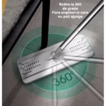 Set de curatenie Flippy, mop si galeata, galeata 5.7 l, 4 rezerve microfibra incluse, design modern, pentru interior, material plastic, peri sintetici, plat, cu storcere, alb - imagine 12