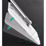 Set de curatenie Flippy, mop si galeata, galeata 5.7 l, 4 rezerve microfibra incluse, design modern, pentru interior, material plastic, peri sintetici, plat, cu storcere, alb - imagine 13