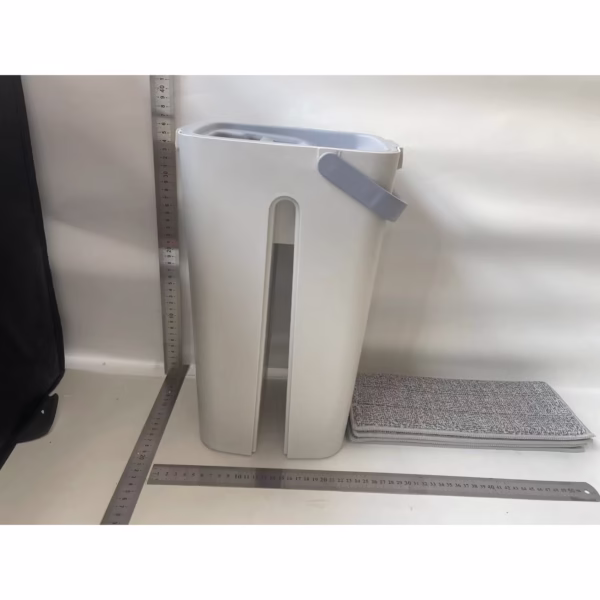 Set de curatenie Flippy, mop si galeata, galeata 5.7 l, 4 rezerve microfibra incluse, design modern, pentru interior, material plastic, peri sintetici, plat, cu storcere, alb - imagine 14