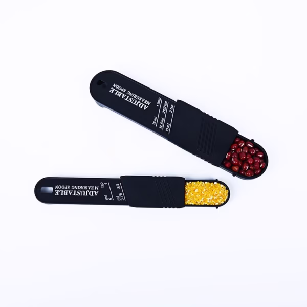 Set doua linguri masurare ajustabile Flippy, material ABS, 16x3.5x1.6 cm, negru - imagine 2