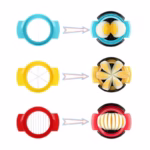 Set feliator 3 in 1 multifunctional Flippy, feliatoare pentru oua/fructe, PP/otel inoxidabil, multicolor, 9 x 10.5 x 5.5 cm - imagine 2