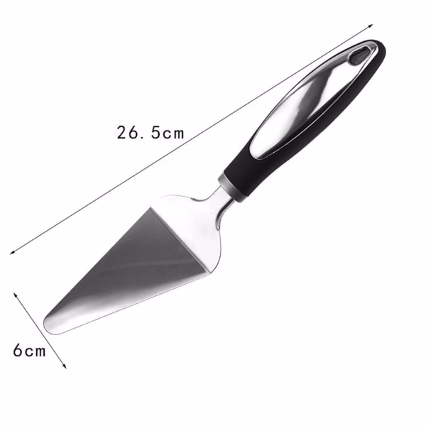 Feliator si Lopatica pentru Pizza, Flippy, set din 2 ustensile, Otel Inoxidabil, Maner Antiderapant, 26.5 x 8 x 3 cm, Negru - imagine 2