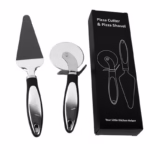 Feliator si Lopatica pentru Pizza, Flippy, set din 2 ustensile, Otel Inoxidabil, Maner Antiderapant, 26.5 x 8 x 3 cm, Negru - imagine 5
