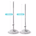 Set Galeata cu Pedala si Mop Rotativ 360°, Flippy, Cu Actiune Centrifuga x4, Pentru Uz Casnic, Maner din Otel Inoxidabil Telescopic, 2 Capte din Bumbac, 46x30x28 cm, Verde Matcha - imagine 12