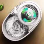 Set Galeata si Mop Rotativ 360°, Flippy, Cu Dubla Actiune Centrifuga, Pentru Uz Casnic, Maner din Otel Inoxidabil Telescopic, 2 Capte din Bumbac, 46x27x29 cm, Alb - imagine 3