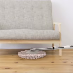 Set Galeata si Mop Rotativ 360°, Flippy, Cu Dubla Actiune Centrifuga, Pentru Uz Casnic, Maner din Otel Inoxidabil Telescopic, 2 Capte din Bumbac, 46x27x29 cm, Alb - imagine 6