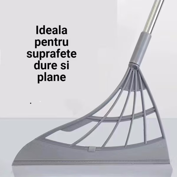 Set matura, faras cu coada si matura silicon, Flippy, Pentru uz casnic, Plastic/Otel, Gri, 90 x 72 x 100 cm - imagine 5