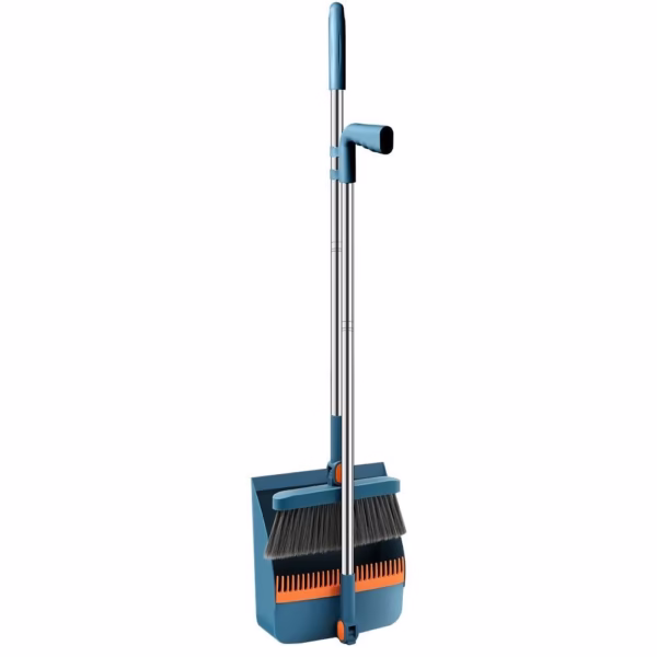 Set Matura si Faras cu Coada Flippy, cu Dinti de Pieptene pentru Curatare Matura, rotativ, pliabil, detasabil, Otel inoxidabil si Polipropilena, albastru - imagine 1