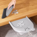 Set Matura si Faras, Flippy, Pentru Birou, din PP, Model Ursulet, 23.5 x 18 cm, Gri - imagine 7