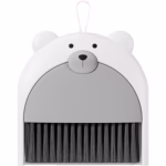 Set Matura si Faras, Flippy, Pentru Birou, din PP, Model Ursulet, 23.5 x 18 cm, Gri