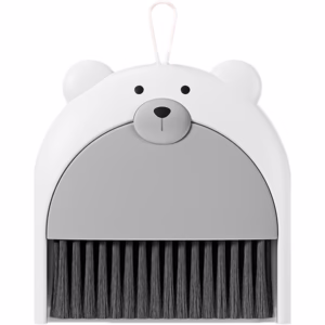 Set Matura si Faras, Flippy, Pentru Birou, din PP, Model Ursulet, 23.5 x 18 cm, Gri