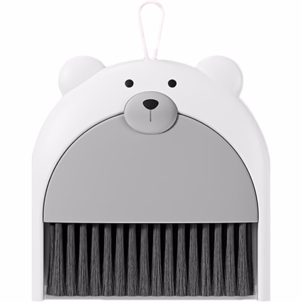 Set Matura si Faras, Flippy, Pentru Birou, din PP, Model Ursulet, 23.5 x 18 cm, Gri - imagine 1