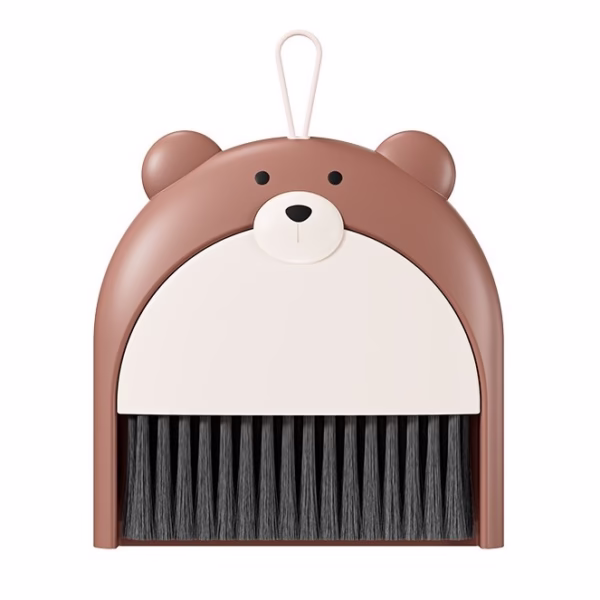 Set Matura si Faras, Flippy, Pentru Birou, din PP, Model Ursulet, 23.5 x 18 cm, Maro - imagine 1